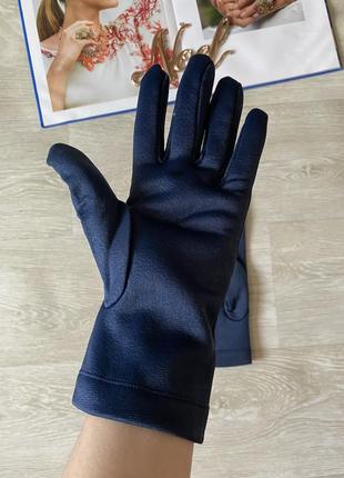 Синие перчатки на флисе2 фото