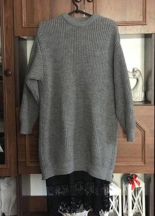 В‘язана сукня / тепла сукня zara/ сукня з мереживом