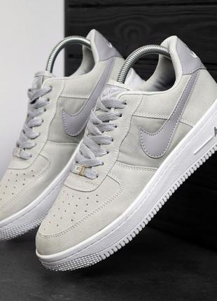 4002 nike air force 1 low grey кросівки чоловічі найк аир форс кроссовки форсы