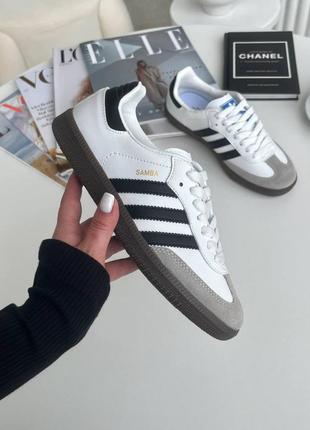 Женские кроссовки adidas samba white😻