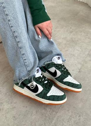 Жіночі кросівки nike dunk green snake 💚😻
