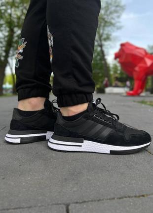 Чоловічі кросівки adidas zx 500 black/white4 фото