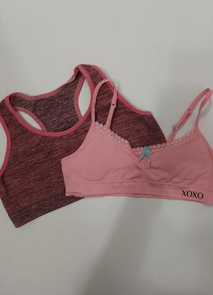 Топ бюстик первый лифчик для девочки 8-11 лет лот одежды 3шт