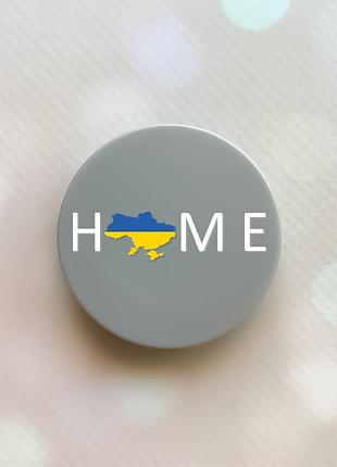 Тримач для смартфона / планшета попсокет popsocket сірий :: дім україна (принт 73)