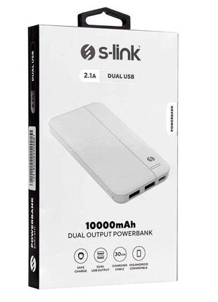 Внешний аккумулятор power bank s-link 10000mah