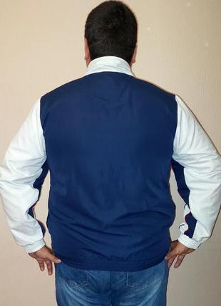 Шикарная олимпийка синего цвета в белую полоску fila, 💯 оригинал, молниеносная отправка