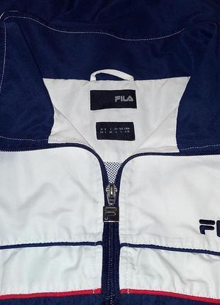 Шикарная олимпийка синего цвета в белую полоску fila, 💯 оригинал, молниеносная отправка