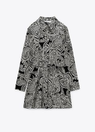 Сказочное платье с орнаментом хлопок zara платье