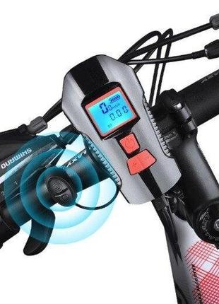 Велофара xanes fy-317 с сигналом и спидометром