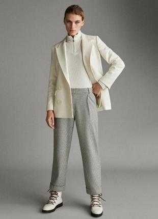 Вовняні брюки штани в клітинку massimo dutti