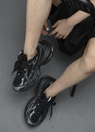 Женские кроссовки black d. grey, кроссовки женские, обувь женская, кожаные кроссовки