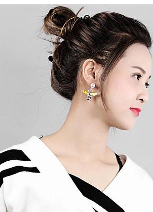 Сережки bee з перлами 6