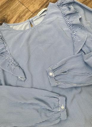 Блуза з рюшами xs/24 s bershka р. 152-1586 фото