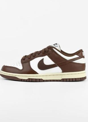 Женские кроссовки nike sb dunk low white brown