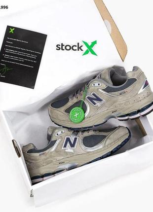 Кроссовки мужские осень/весна new balance 2002r (темно/серые) топ качество!