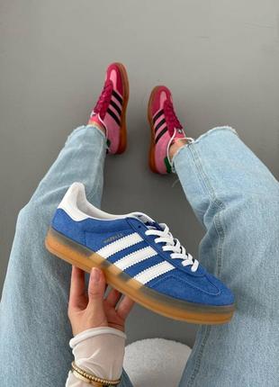 Женские кроссовки gazelle blue4 фото