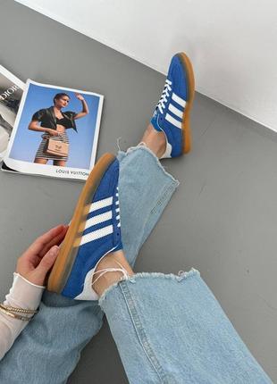 Женские кроссовки gazelle blue6 фото