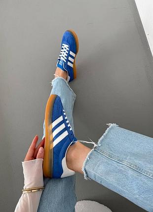 Женские кроссовки gazelle blue7 фото