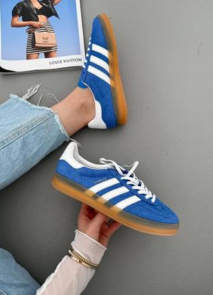 Женские кроссовки gazelle blue5 фото