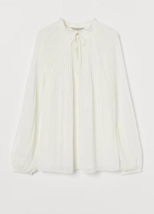 Шифонова блуза пліссе h&m