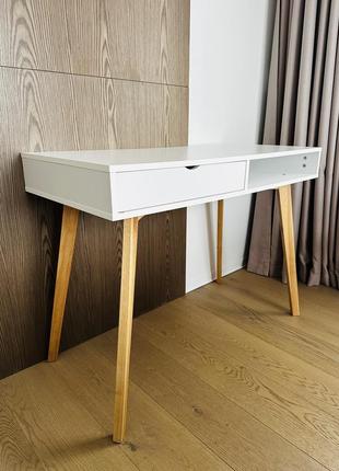 Стол письменный tamholt белый/натура