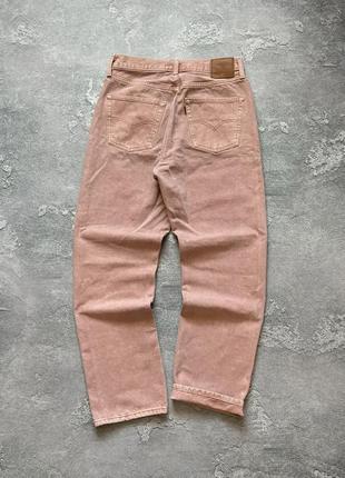 Levi's levis левис premium 30/32 розовые женские джинсы широкие брюки denim чинос брючины