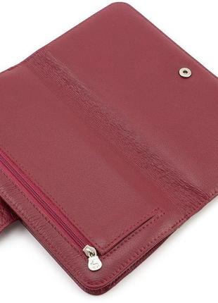 Практичний шкіряний жіночий гаманець marco coverna mc-b031-950-4 (jz6671) бордовий2 фото