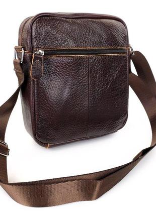 Чоловіча сумка-барсетка зі шкіри jz ns8234-2 коричнева4 фото