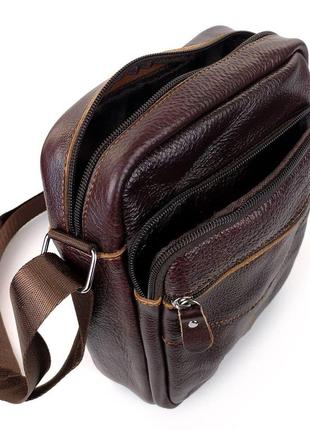Чоловіча сумка-барсетка зі шкіри jz ns8234-2 коричнева9 фото