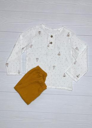 Костюм муслиновый детский для мальчика (рубашка и штаны) кmxssht-21