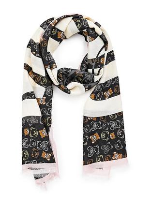 Шарф жіночий moschino чорний (3314-1 )