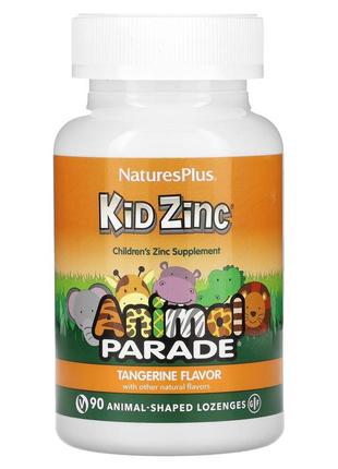 Цинк для дітей nature's plus kid zinc animal parade 90 пастилок у формі тваринок