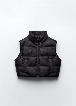 Стьобаний короткий  жилет zara
