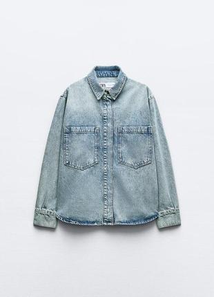 Джинсовка джинсова сорочка zara