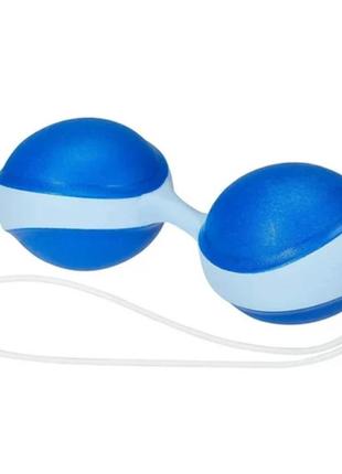 Вагинальные шарики amor gym balls dark blue-light blue