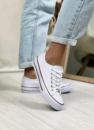 Кеды кроссовки в стиле классических белых converse6 фото