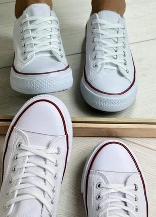 Кеды кроссовки в стиле классических белых converse1 фото