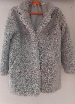 Шубка тедді  світло сіра m,l,xl