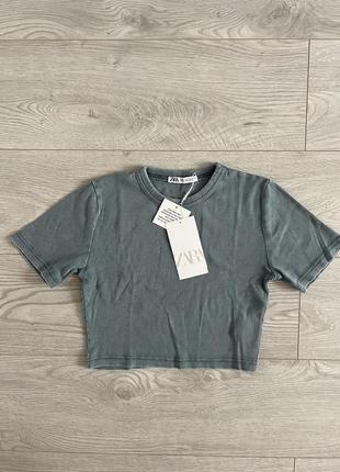 Топ в рубчик zara