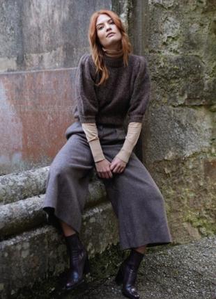 Широкие брюки кюлоты (капри) из ирландского твида blarney woollen mills ireland