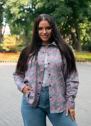 Бавовняна сорочка у клітинку на кнопках
