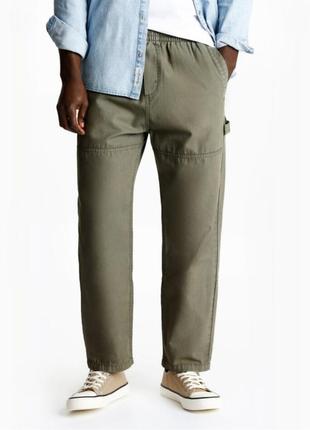 Чоловічі джогери штани карго хакі lefties (by zara) розмір м