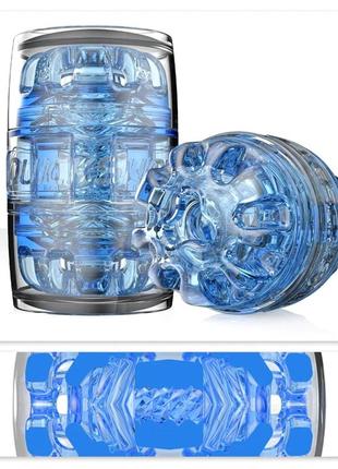 Мастурбатор fleshlight quickshot turbo blue ice, компактный, отлично для пар и минета