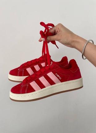 Жіночі кросівки в стилі adidas campus  scarlet pink 2.0 premium.6 фото