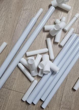 Вішалка підлогова для одягу сумок речей біла нова висока4 фото