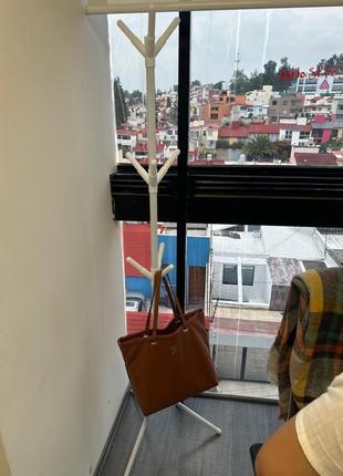 Вішалка підлогова для одягу сумок речей біла нова висока