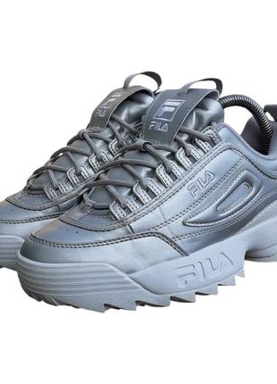 Fila disruptor 2 metallic silver sneakers nike adidas reebok puma філа снікери