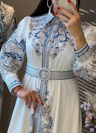 Накладний платіж ❤ святкова сукня сорочка атлас міді в принт під пояс