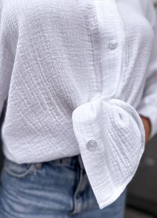 Легкая летняя женская рубашка из натуральной ткани хлопка10 фото