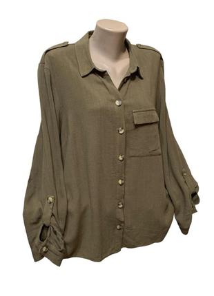 Льняная рубашка, блузка 56-60 (23)2 фото